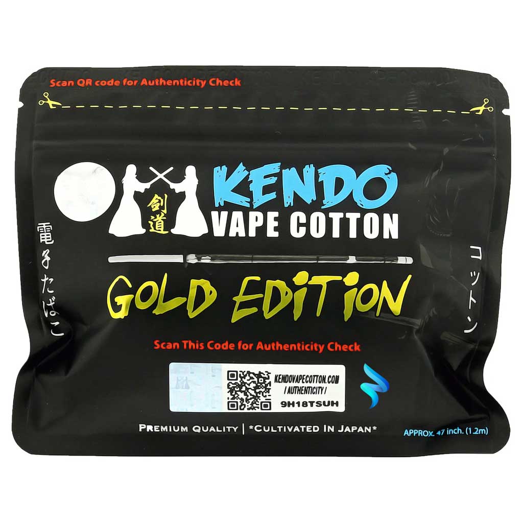 Kendo 100% Japanese Organic Vape Cotton Gold Edition